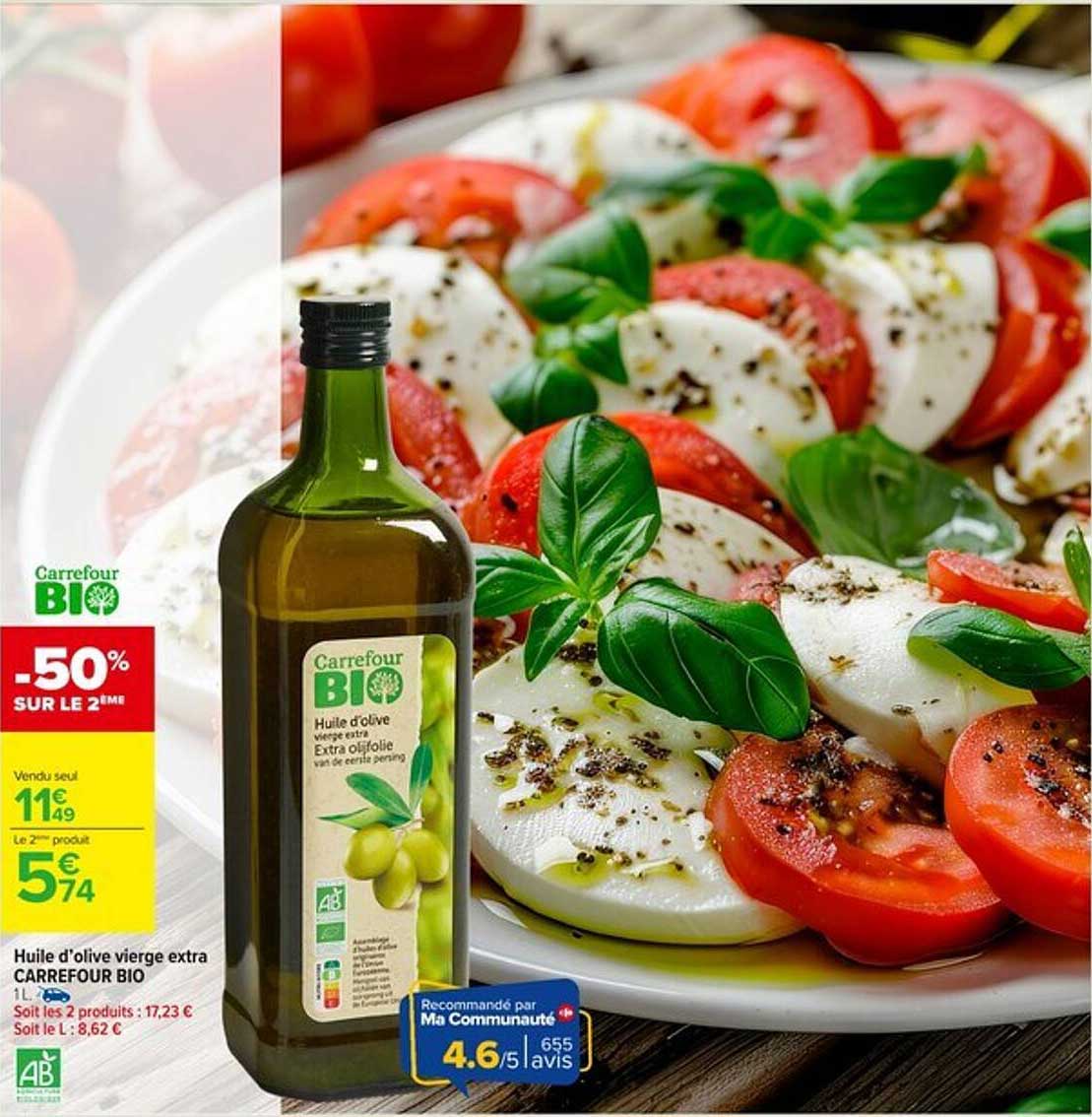 Huile d'olive vierge extra CARREFOUR BIO