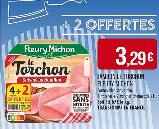 JAMBON LE TORCHON FLEURY MICHON