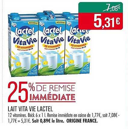 LAIT VITA VIE LACTEL