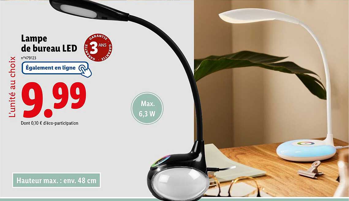 Lampe de bureau LED