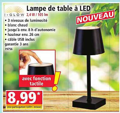 Lampe de table à LED
