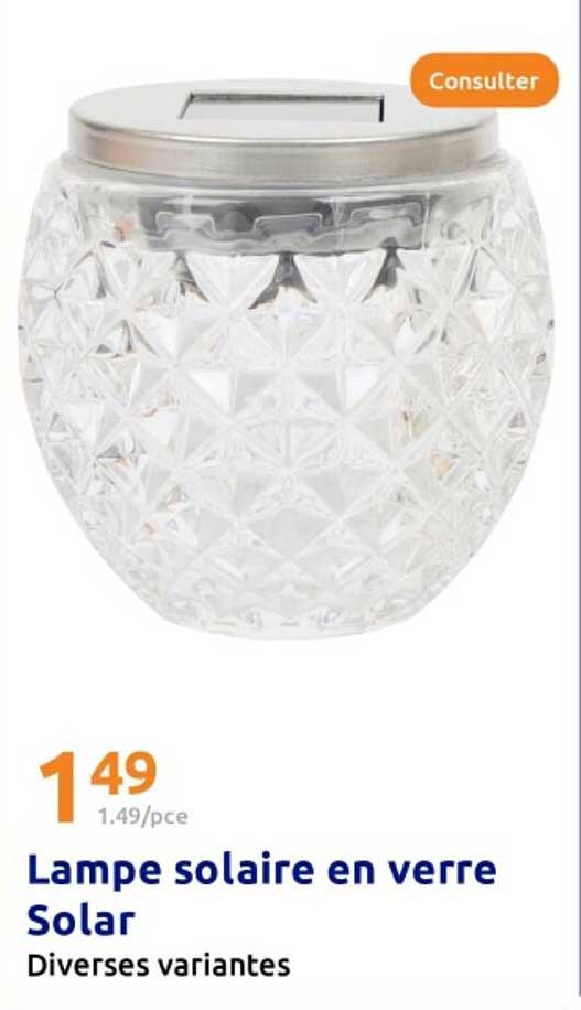 Lampe solaire en verre Solar