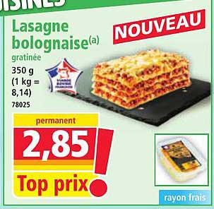 Lasagne bolognaise gratinée