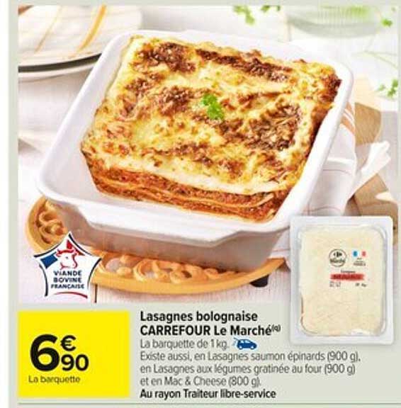 Lasagnes bolognaise CARREFOUR Le Marché