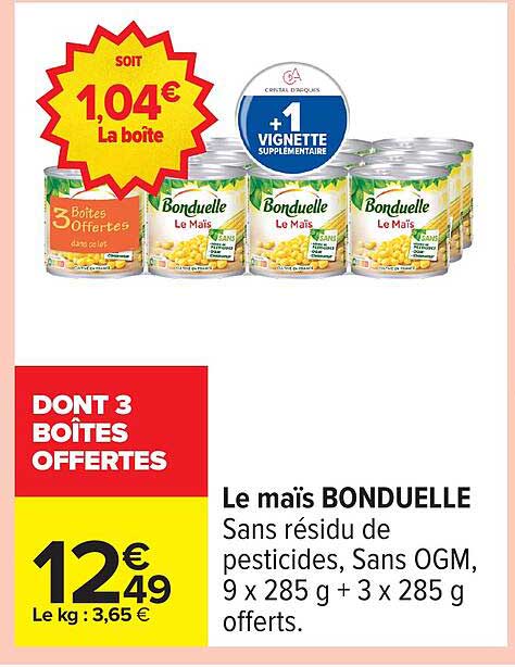 Le maïs BONDUELLE