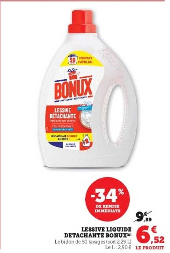 LESSIVE LIQUIDE DETACHANTE BONUX