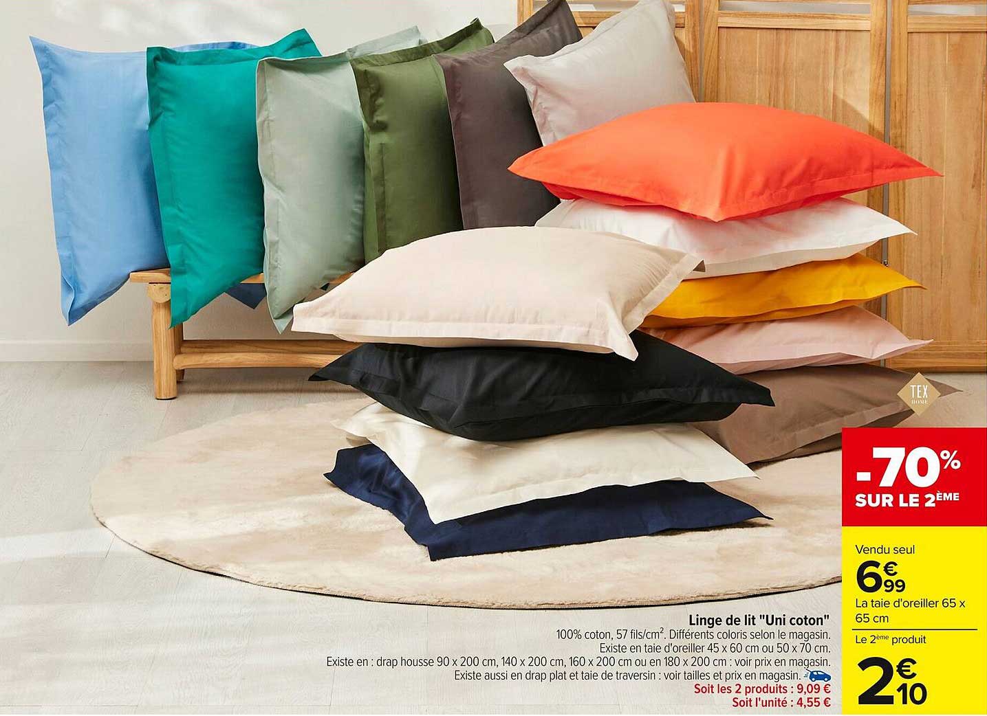 Linge de lit "Uni coton"