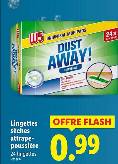 Lingettes sèches attrape-poussière