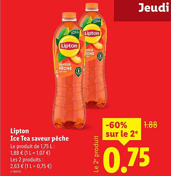 Lipton Ice Tea saveur pêche