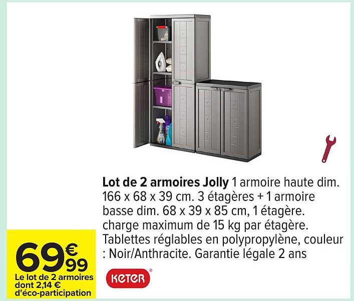 Lot de 2 armoires Jolly