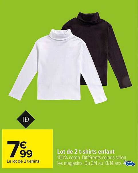 Lot de 2 t-shirts enfant
