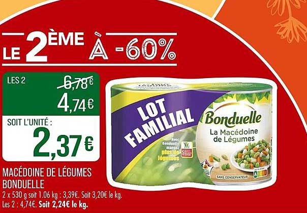 MACÉDOINE DE LÉGUMES BONDUELLE