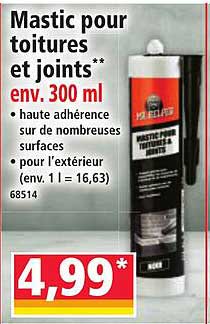 Mastic pour toitures et joints