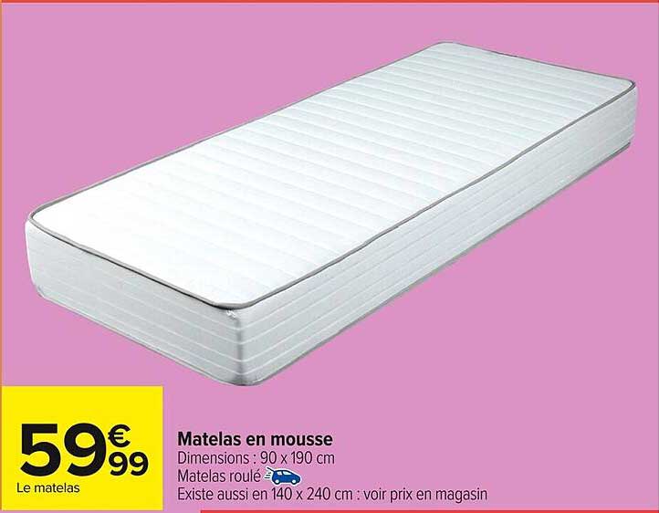 Matelas en mousse