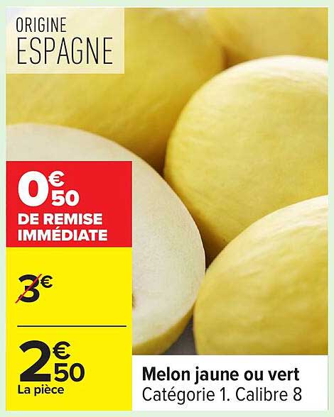 Melon jaune ou vert