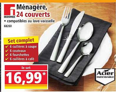 Ménagère, 24 couverts