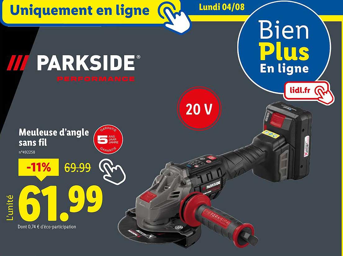 Meuleuse d'angle sans fil