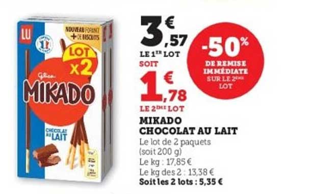 Mikado Chocolat au Lait