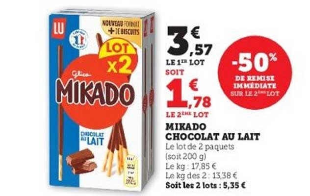MIKADO CHOCOLAT AU LAIT