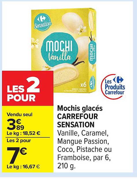 Mochis glacés CARREFOUR SENSATION