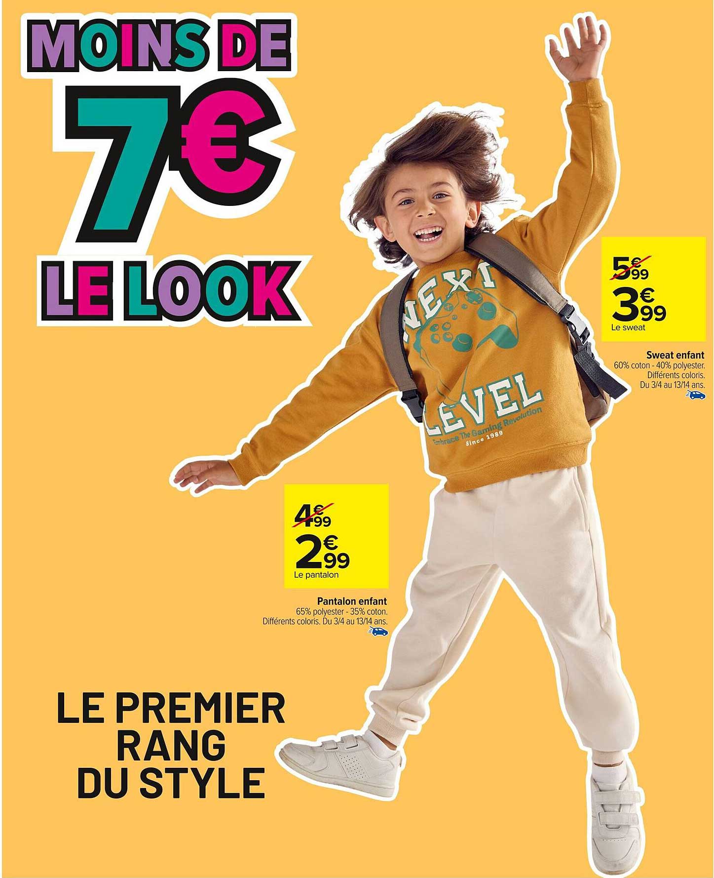Moins de 7€ le look