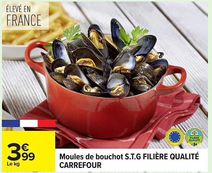 Moules de bouchot S.T.G FILIÈRE QUALITÉ CARREFOUR