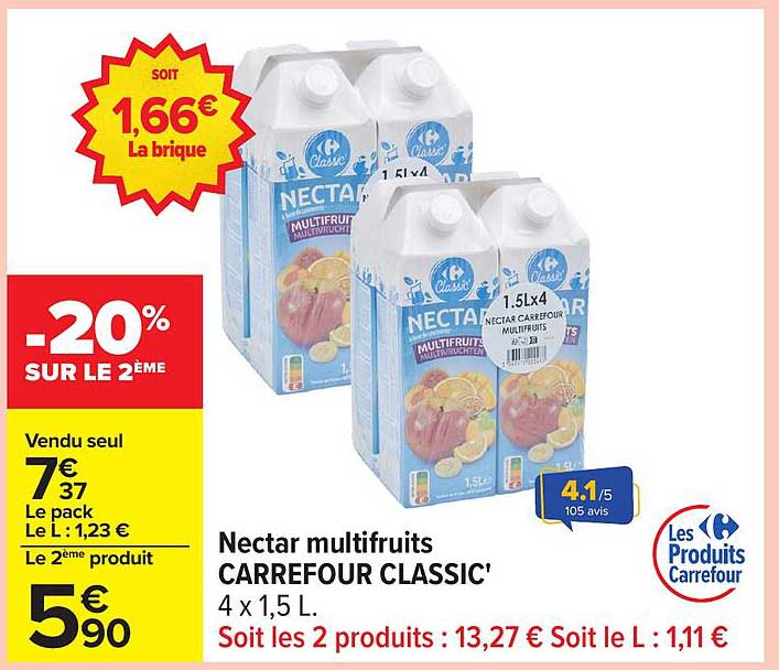 Nectar multivitamins Carrefour Classic'