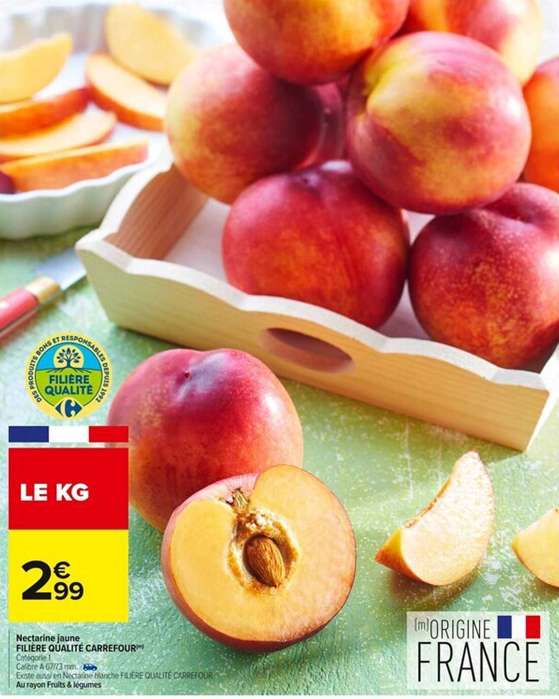 Nectarine jaune FILIERE QUALITE CARREFOUR