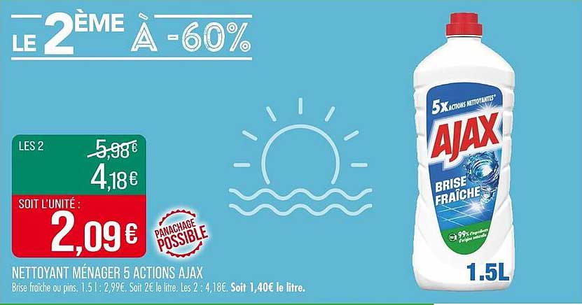 NETTOYANT MÉNAGER 5 ACTIONS AJAX