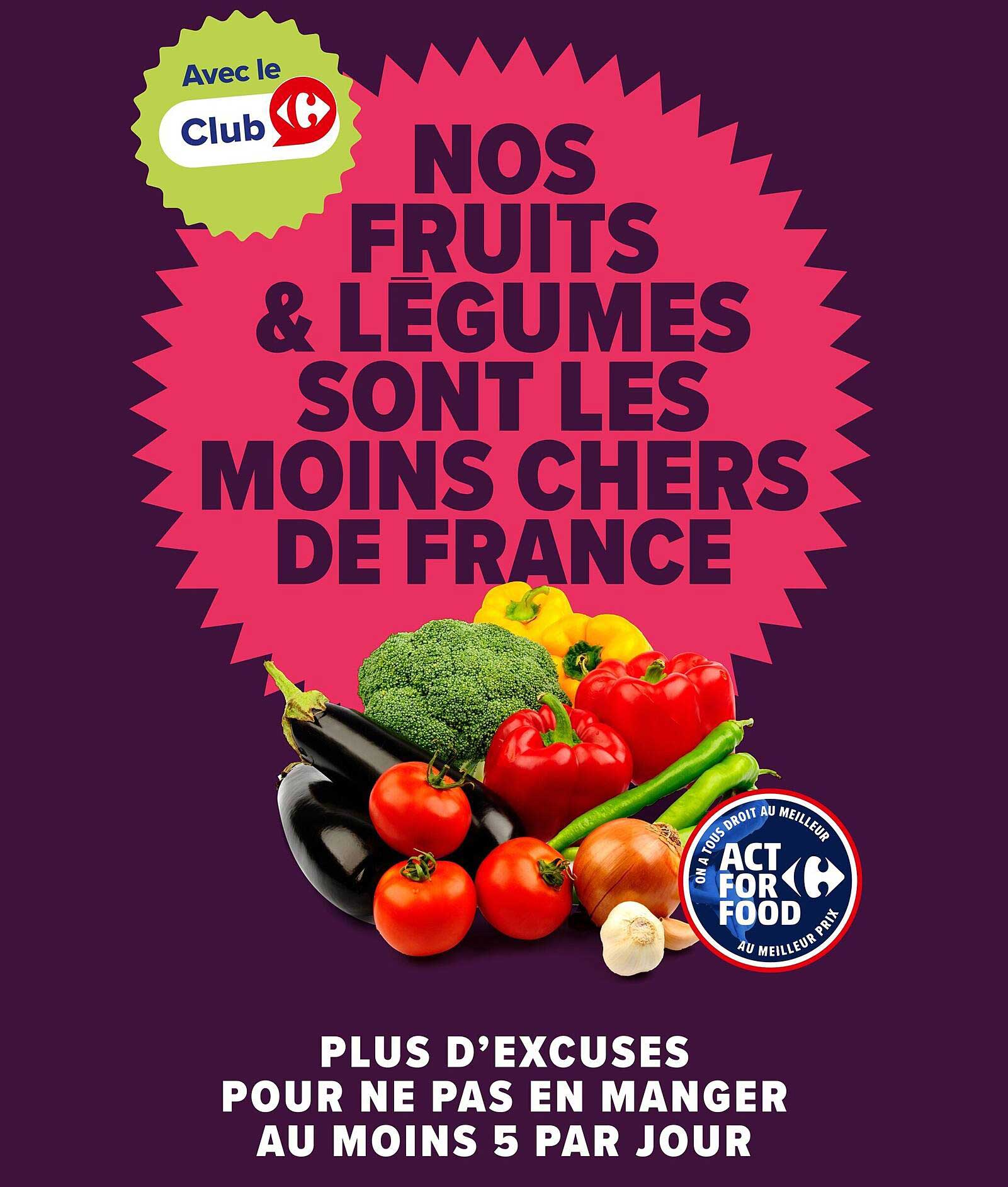 NOS FRUITS & LÉGUMES SONT LES MOINS CHERS DE FRANCE