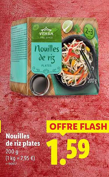 Nouilles de riz plates