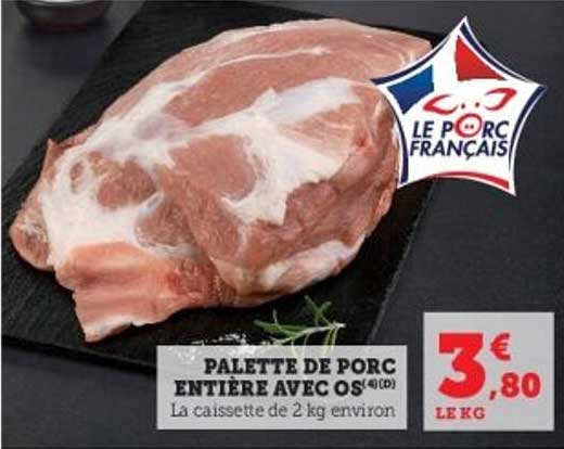 PALETTE DE PORC ENTIÈRE AVEC OS