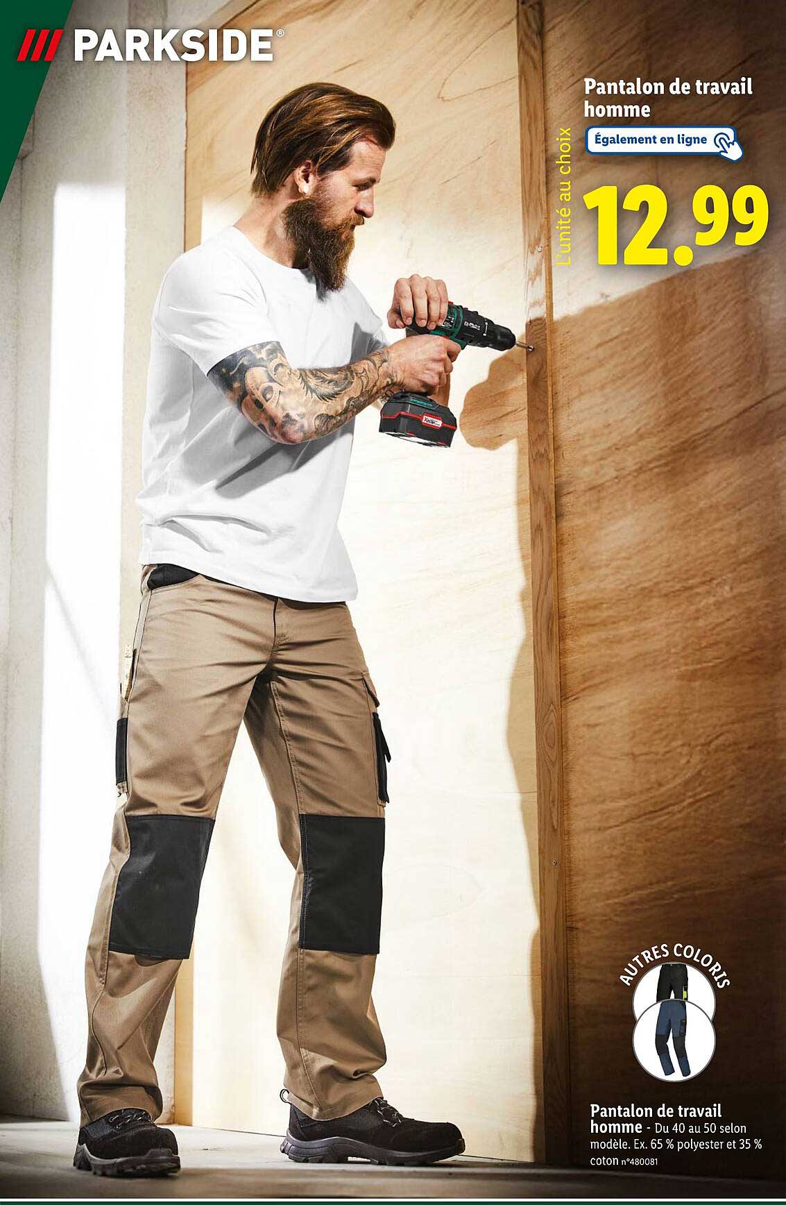Pantalon de travail homme