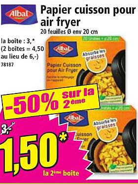 Papier cuisson pour air fryer