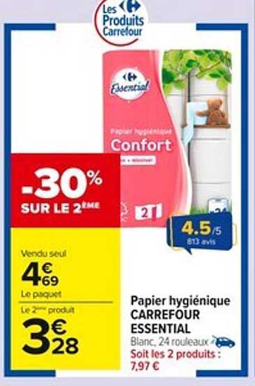 Papier hygiénique CARREFOUR ESSENTIAL