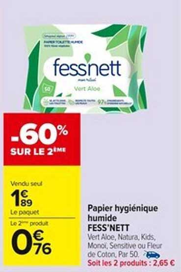 Papier hygiénique humide FESS’NETT