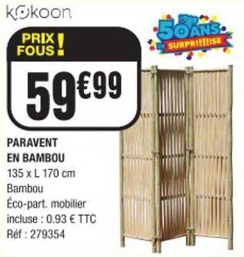 PARAVENT EN BAMBOU