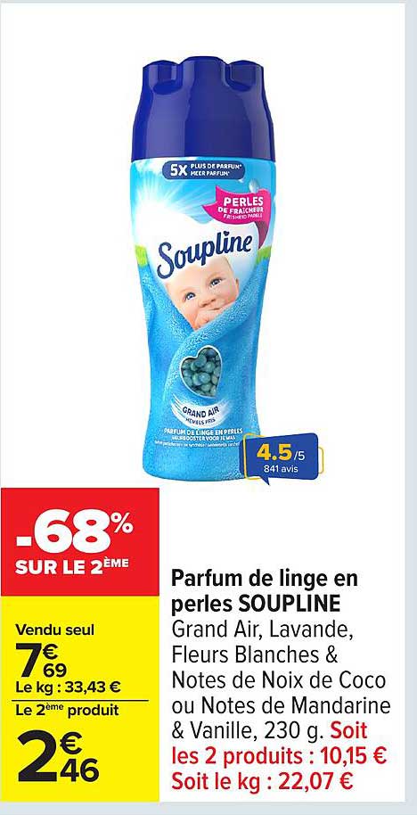 Parfum de linge en perles SOUPLINE