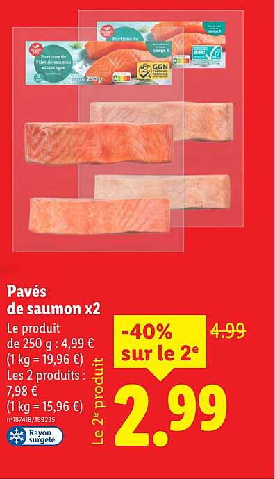 Pavés de saumon x2