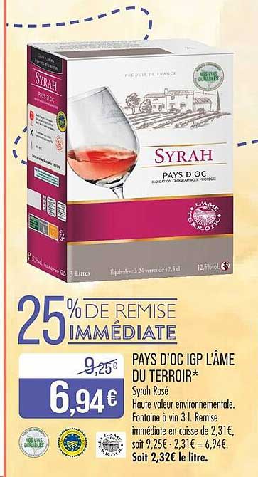 PAYS D'OC IGP L'ÂME DU TERROIR