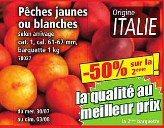 Pêches jaunes ou blanches