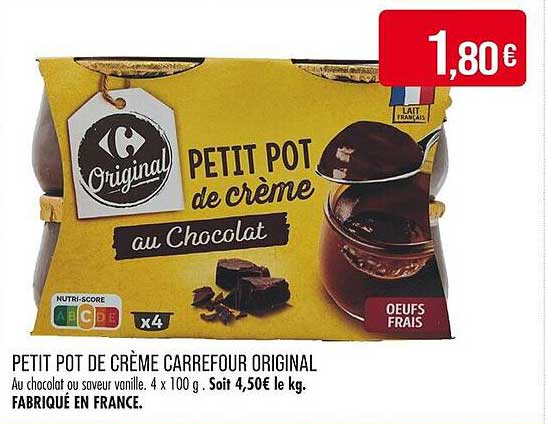 PETIT POT DE CRÈME CARREFOUR ORIGINAL