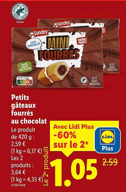 Petits gâteaux fourrés au chocolat