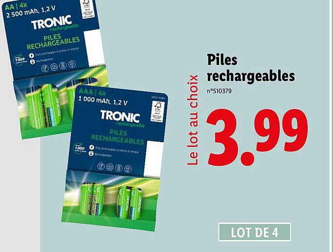 Piles rechargeables