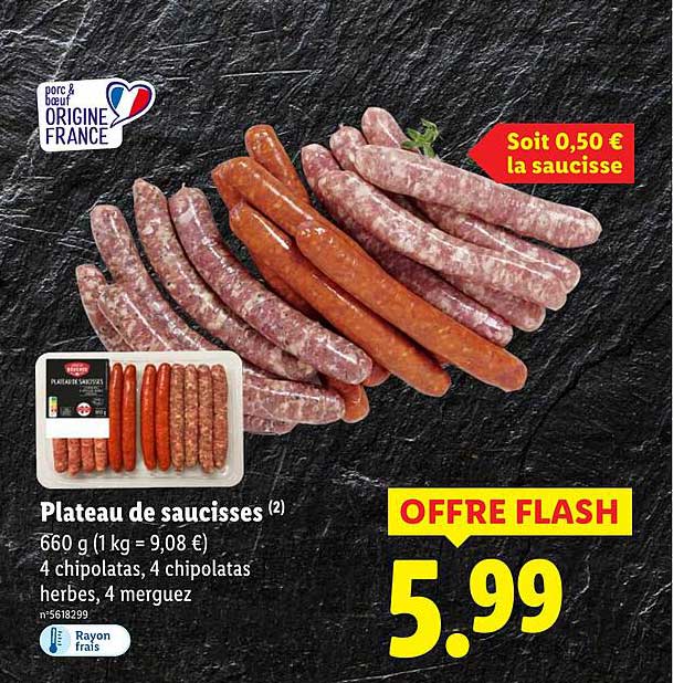 Plateau de saucisses
