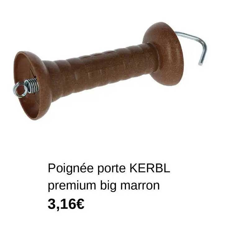 Poignée porte KERBL premium big marron