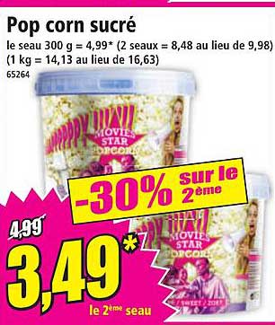 Pop corn sucré