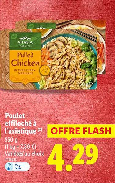 Poulet effiloché à l’asiatique