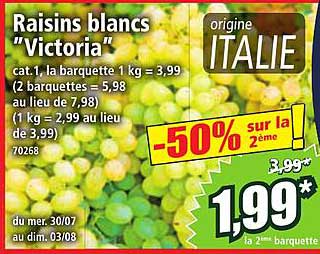 Raisins blancs "Victoria"