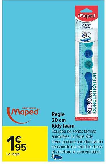 Règle 20 cm Kidy learn